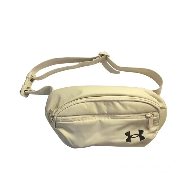 2/$30 Under Armor UA Flex Waist Bag Belt Khaki Crossbody Cream Beige Tan - Picture 1 of 11
